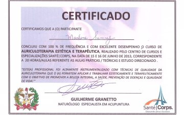 Revita Massoterapia e Massagens Terapêuticas e Relaxantes
 - Certificados